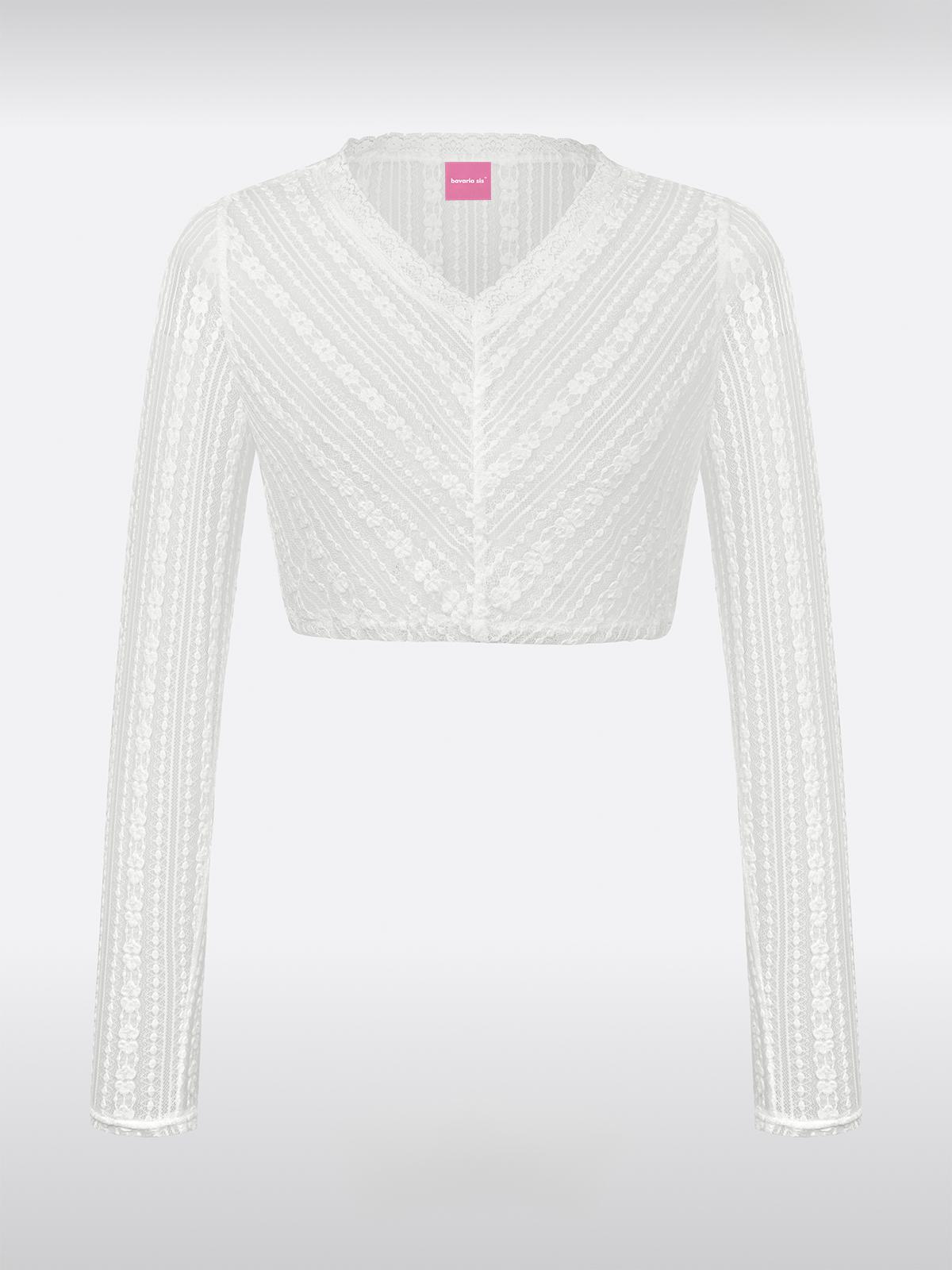 Weiß V-Ausschnitt Dirndlbluse